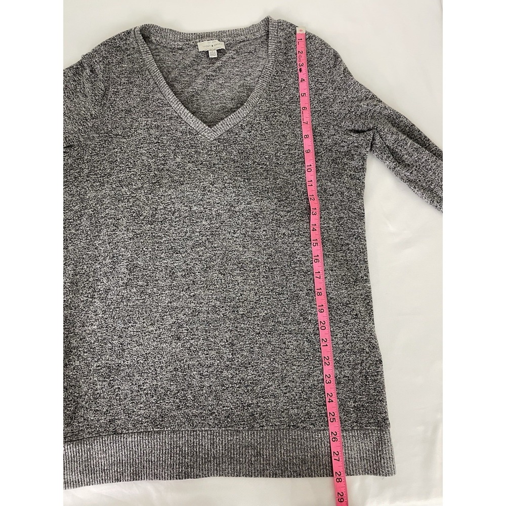 Lucky Brand Top Womens Medium M Gray Stretch Pullover - Picture 6 of 7